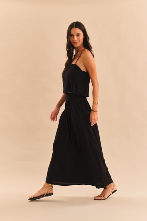 Saia Maquinetado Stripe Preto - foto 3