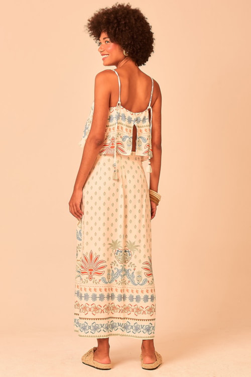 Saia Midi Caju Paisley Estampado - foto 3