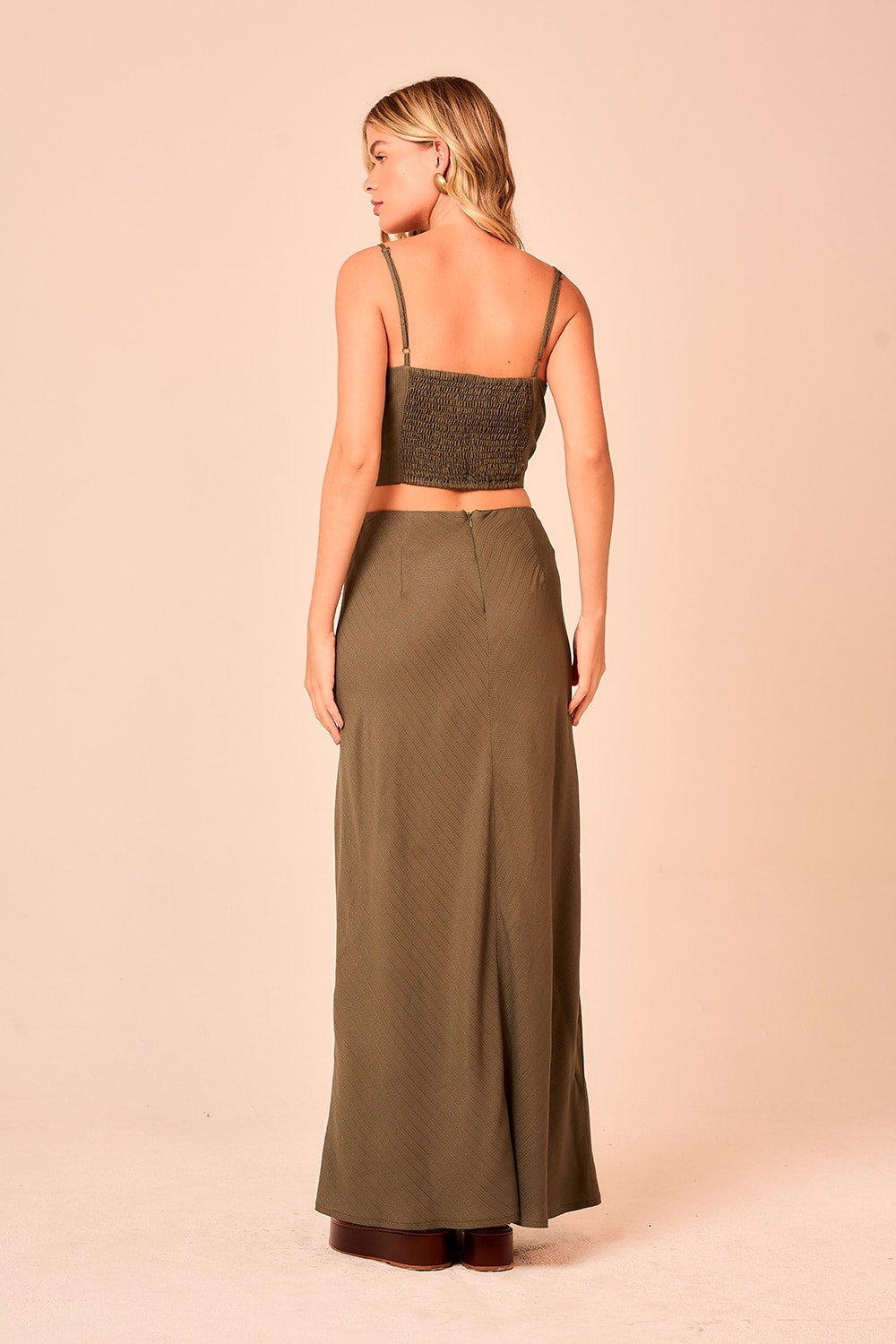 Saia Midi Florenca Verde Dusky