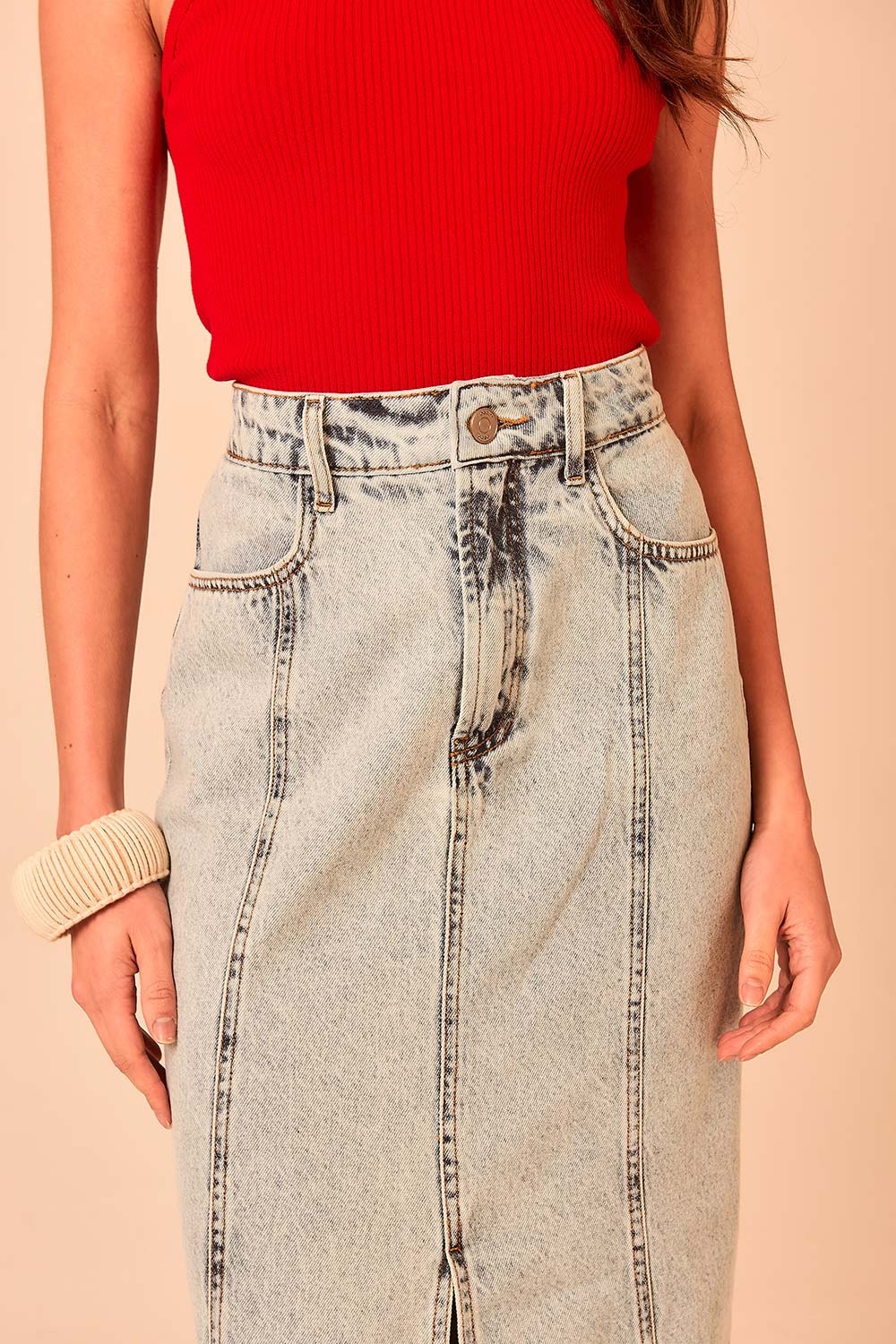 Saia Midi Jeans Sunset Jeans