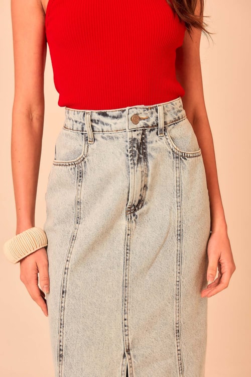 Saia Midi Jeans Sunset Jeans - foto 2