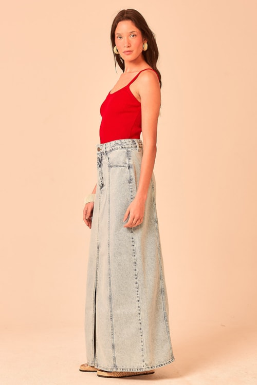 Saia Midi Jeans Sunset Jeans - foto 3