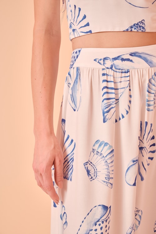 Saia Midi Oceanica Estampado - foto 3