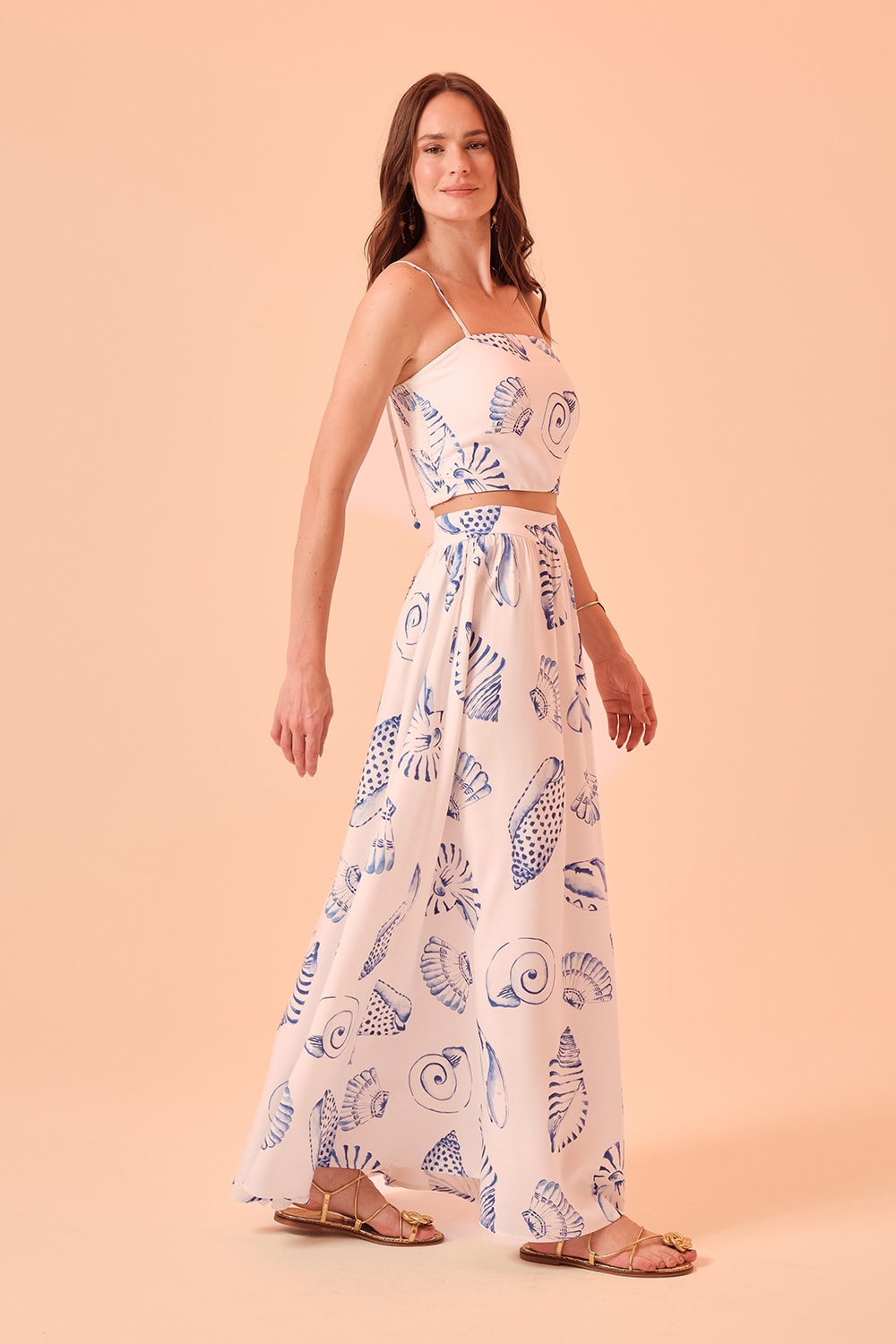 Saia Midi Oceanica Estampado