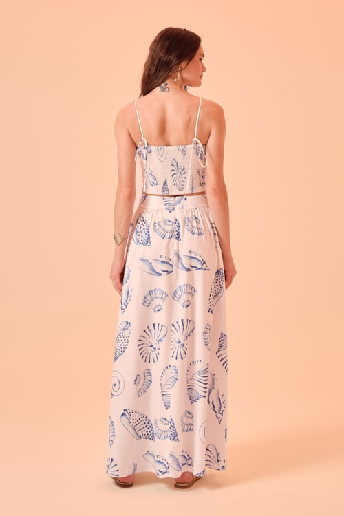 Saia Midi Oceanica Estampado - foto 6