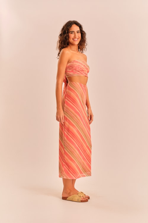 Saia Tule Sunset Estampado - foto 3