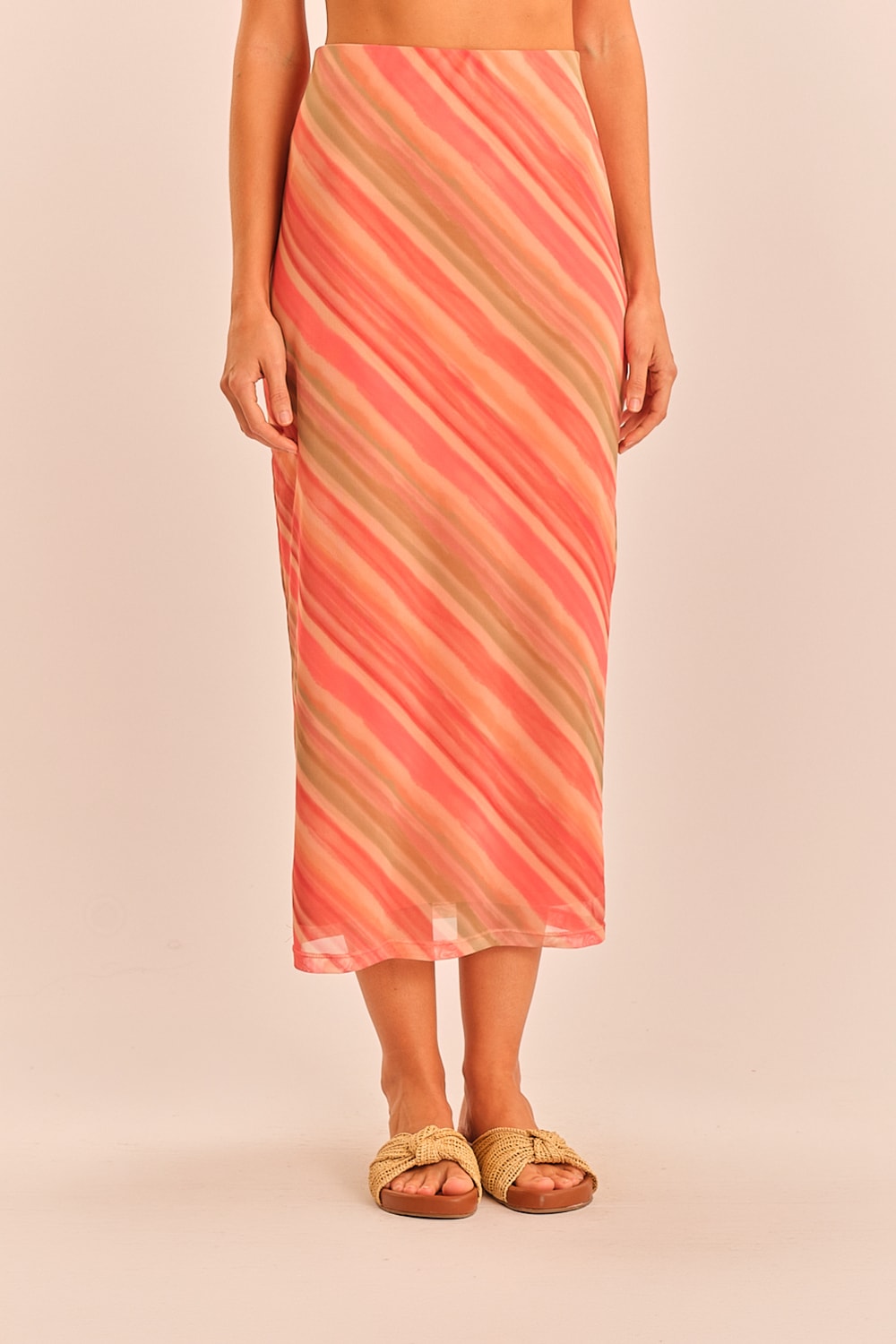 Saia Tule Sunset Estampado