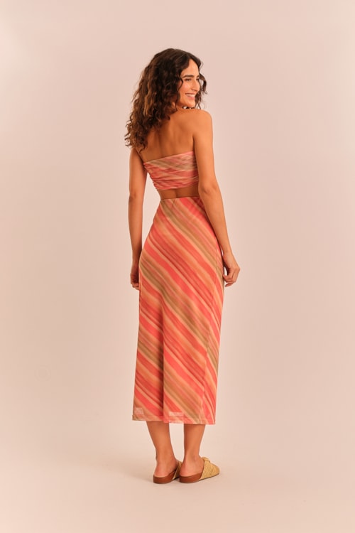 Saia Tule Sunset Estampado - foto 5