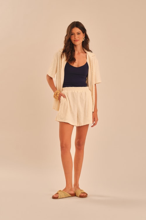 Short Atoalhado Conchas Off - foto 1