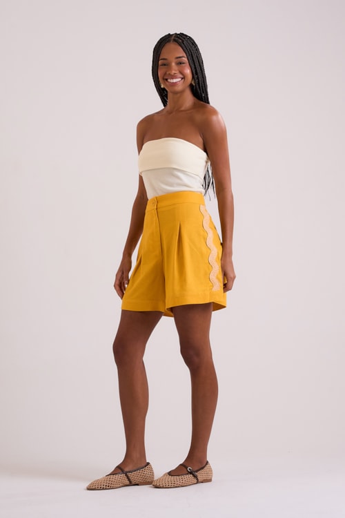 Short Balneario Amarelo Gold - foto 2