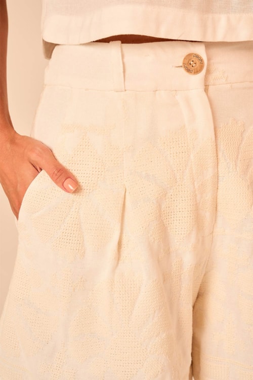 Short Bordado Tropical Off - foto 3