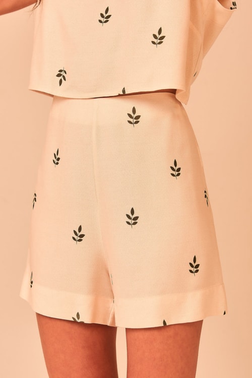 Short Chevron Floral Estampado - foto 2