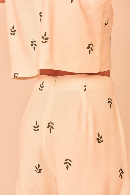 Short Chevron Floral Estampado - foto 5