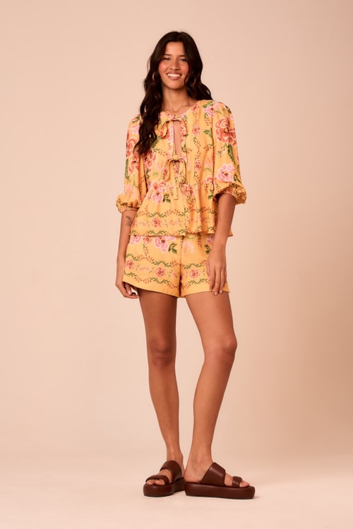 Short Floral Positano Estampado - foto 1