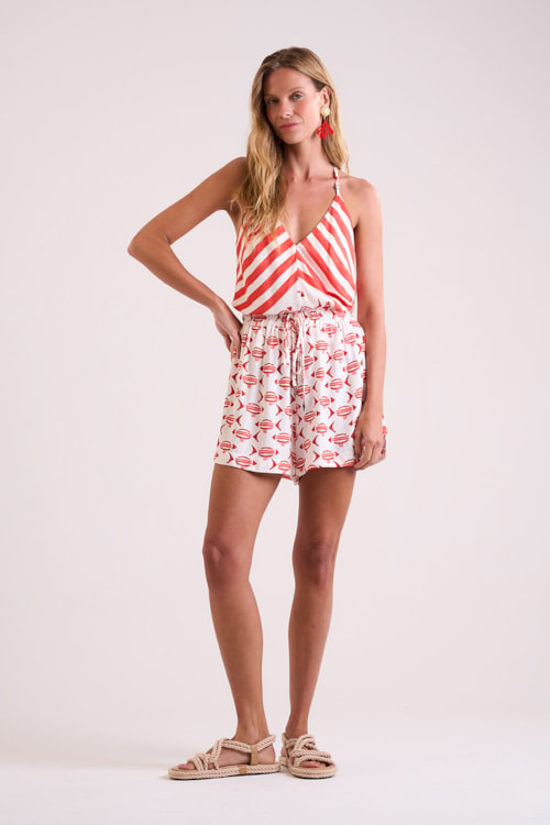Short Gravataria Peixes Estampado - foto 1