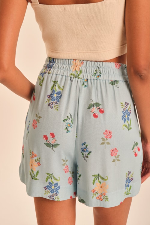 Short Jardim Vintage Estampado - foto 5