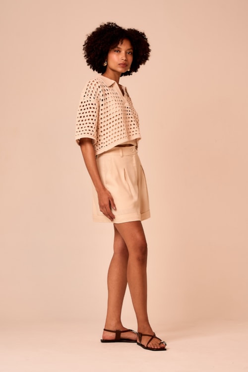 Short Jasmim Bege - foto 2