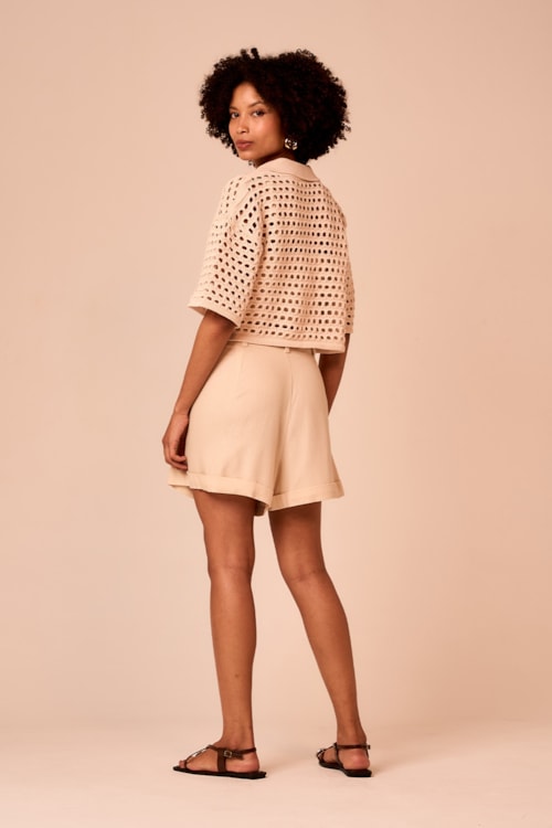 Short Jasmim Bege - foto 3