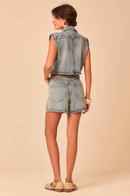 Short Jeans Marmorizado Jeans - foto 4