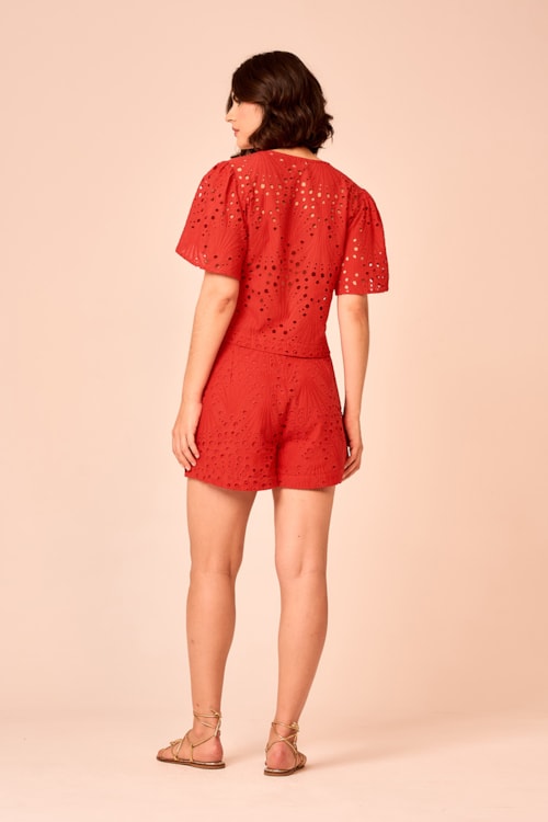 Short Laise Milazzo Vermelho Fogo - foto 3