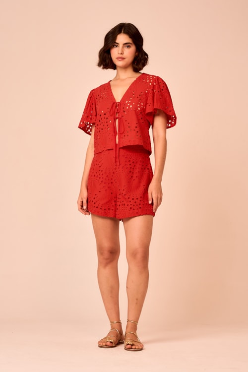 Short Laise Milazzo Vermelho Fogo - foto 1
