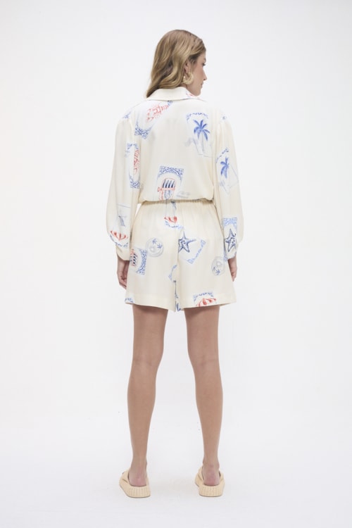 Short Postal Estampado - foto 2