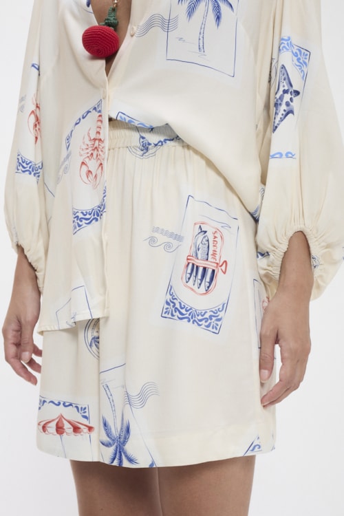 Short Postal Estampado - foto 4