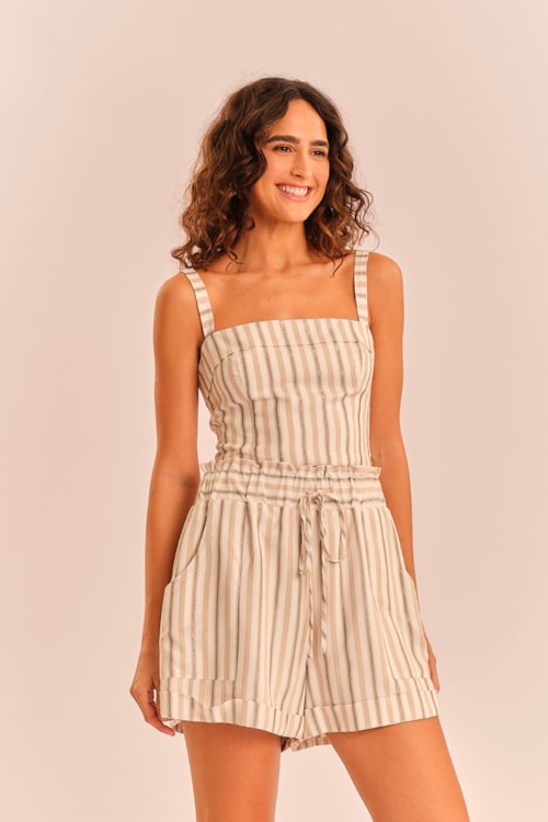 Short Rayon Blow Bege - foto 2
