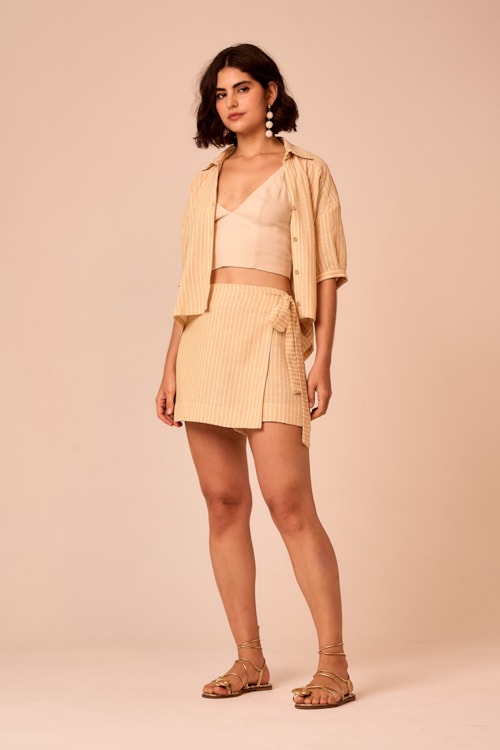 Short Saia Campestre Amarelo - foto 1
