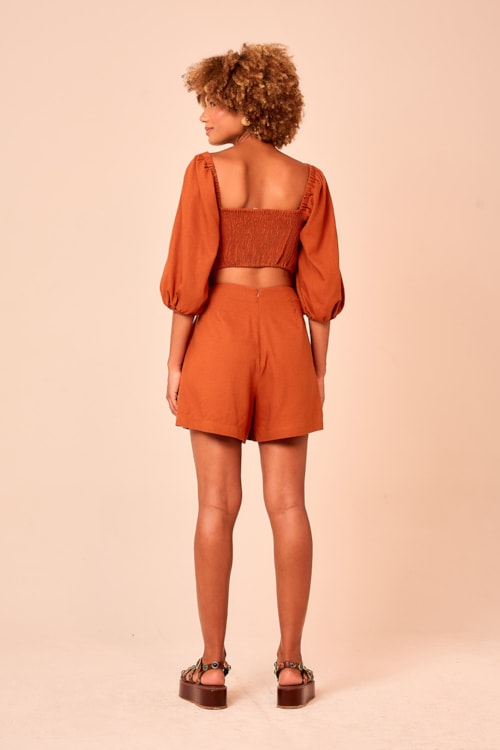 Short Saia Caramel Caramelo - foto 3