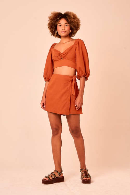 Short Saia Caramel Caramelo - foto 1