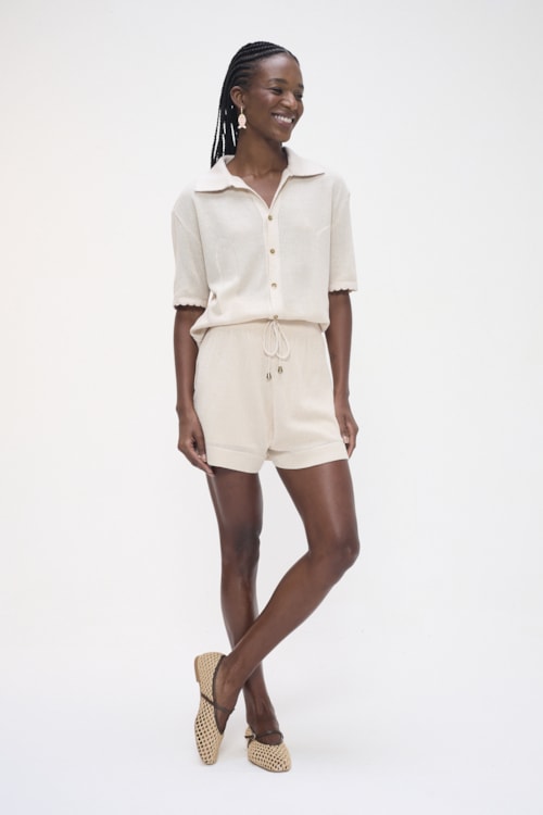 Short Tricot Sardine Perola - foto 1