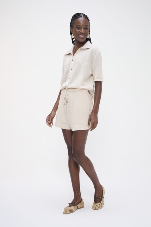 Short Tricot Sardine Perola - foto 2