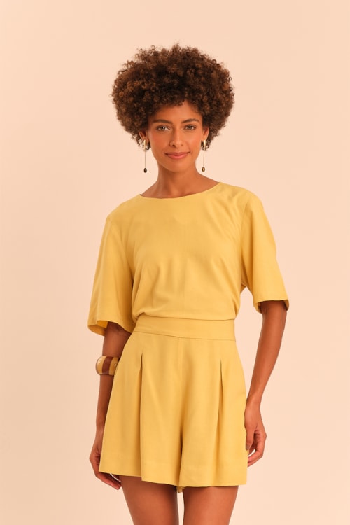 Short Viscose Nilo Amarelo Acafrao - foto 2