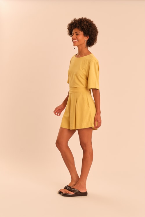 Short Viscose Nilo Amarelo Acafrao - foto 4