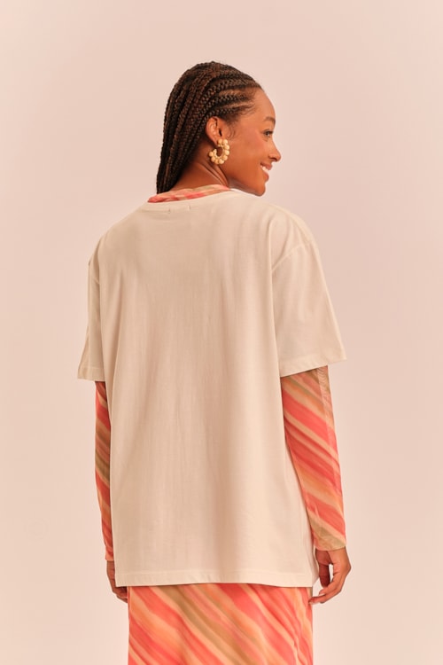 T Shirt Bordado Concha Off - foto 4