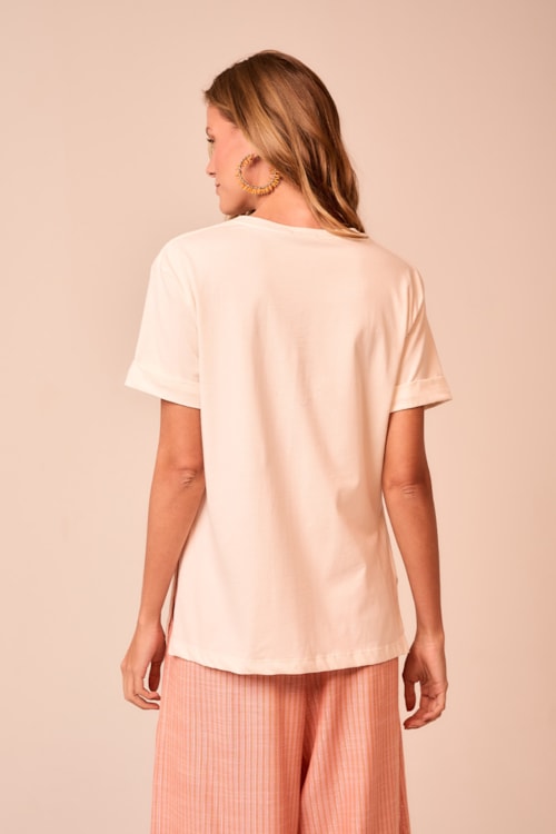 T Shirt Silk Dolce Vita Off - foto 4