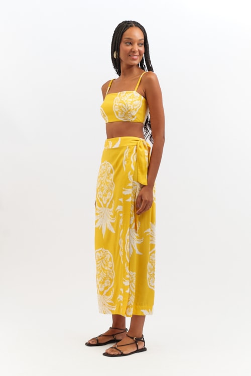 Top Abacaxi Florido Estampado - foto 3