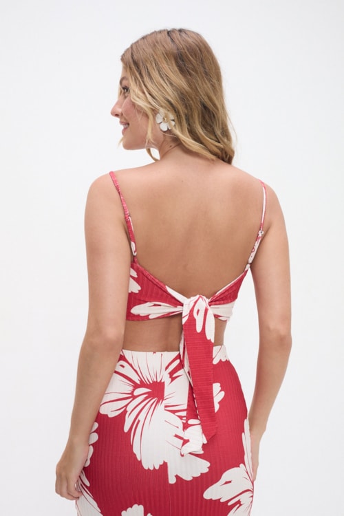 Top Capri Canelado Estampado - foto 4