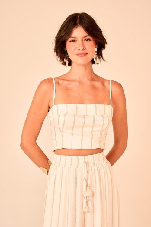 Top Chevron Lurex Off - foto 1