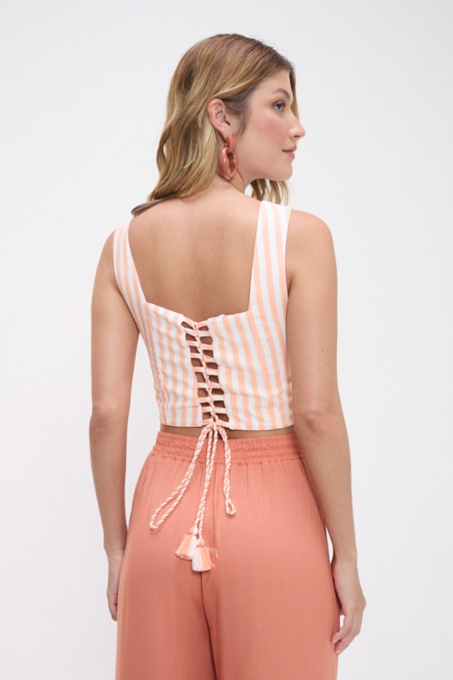 Top Double Face Alma Leve Laranja Verano - foto 3