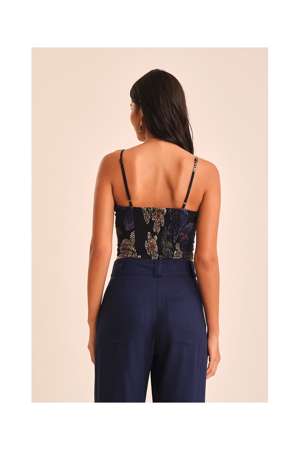 Top Flor De Acafrao Estampado