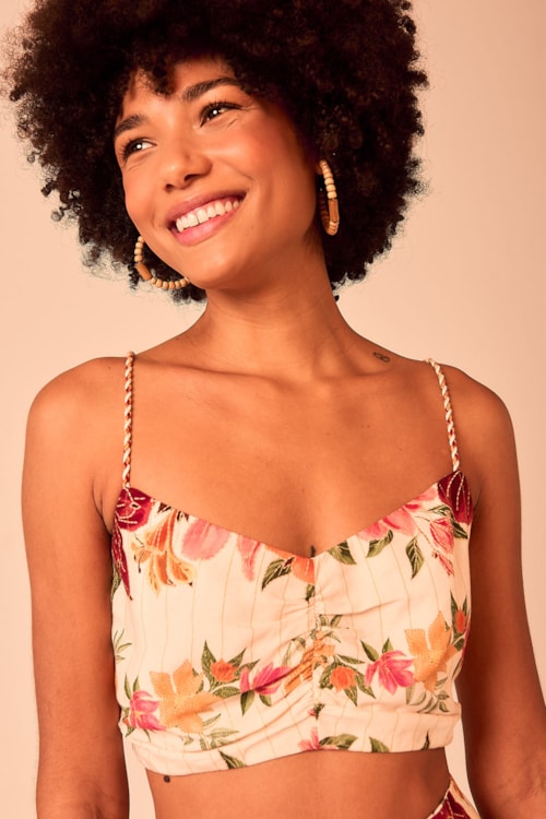 Top Floral Batik Estampado - foto 4