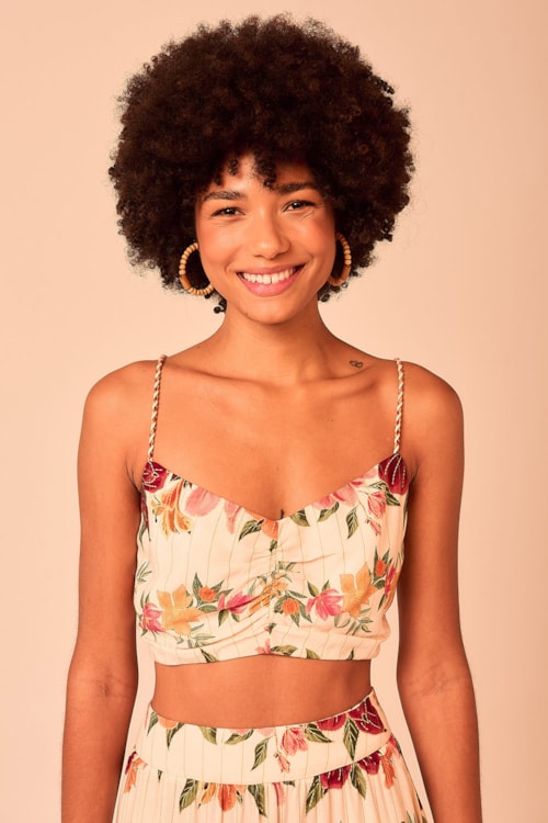 Top Floral Batik Estampado - foto 1