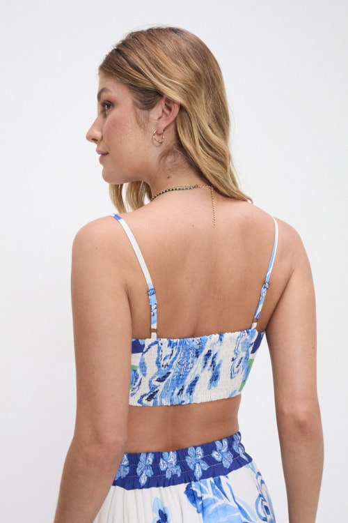 Top Floral Pincelado Estampado - foto 3