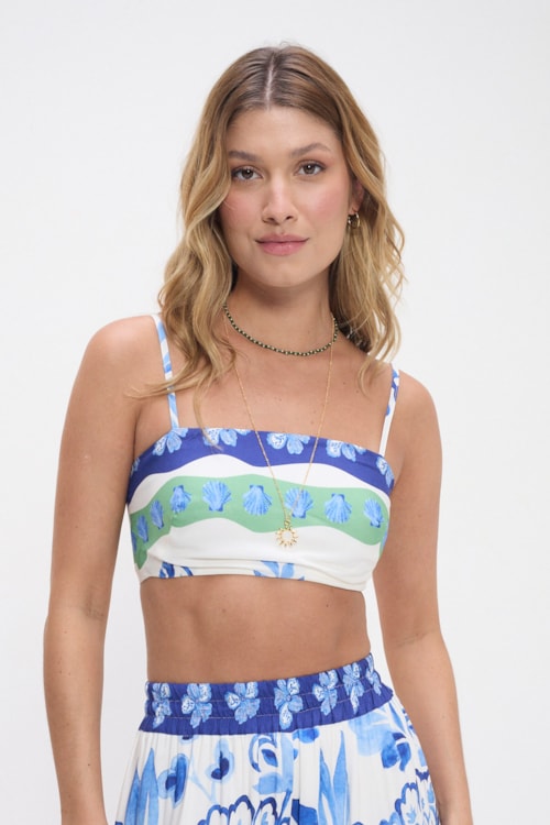 Top Floral Pincelado Estampado - foto 4