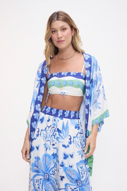 Top Floral Pincelado Estampado - foto 1