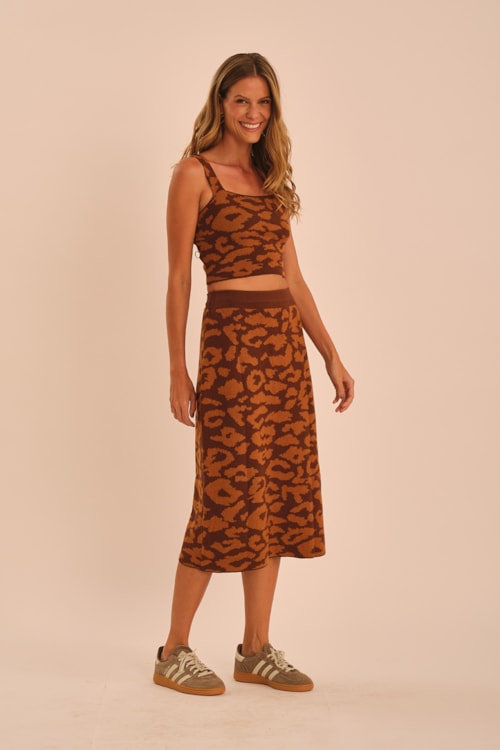 Top Jacquard Onca Estampado - foto 1
