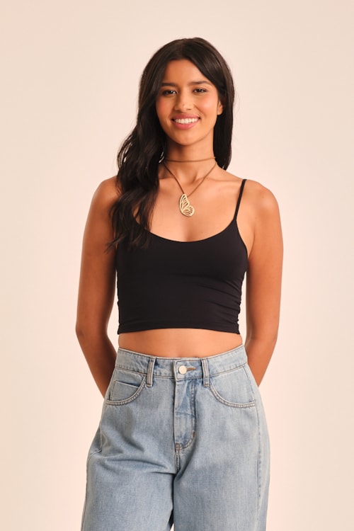 Top Malha Underwear Preto - foto 1
