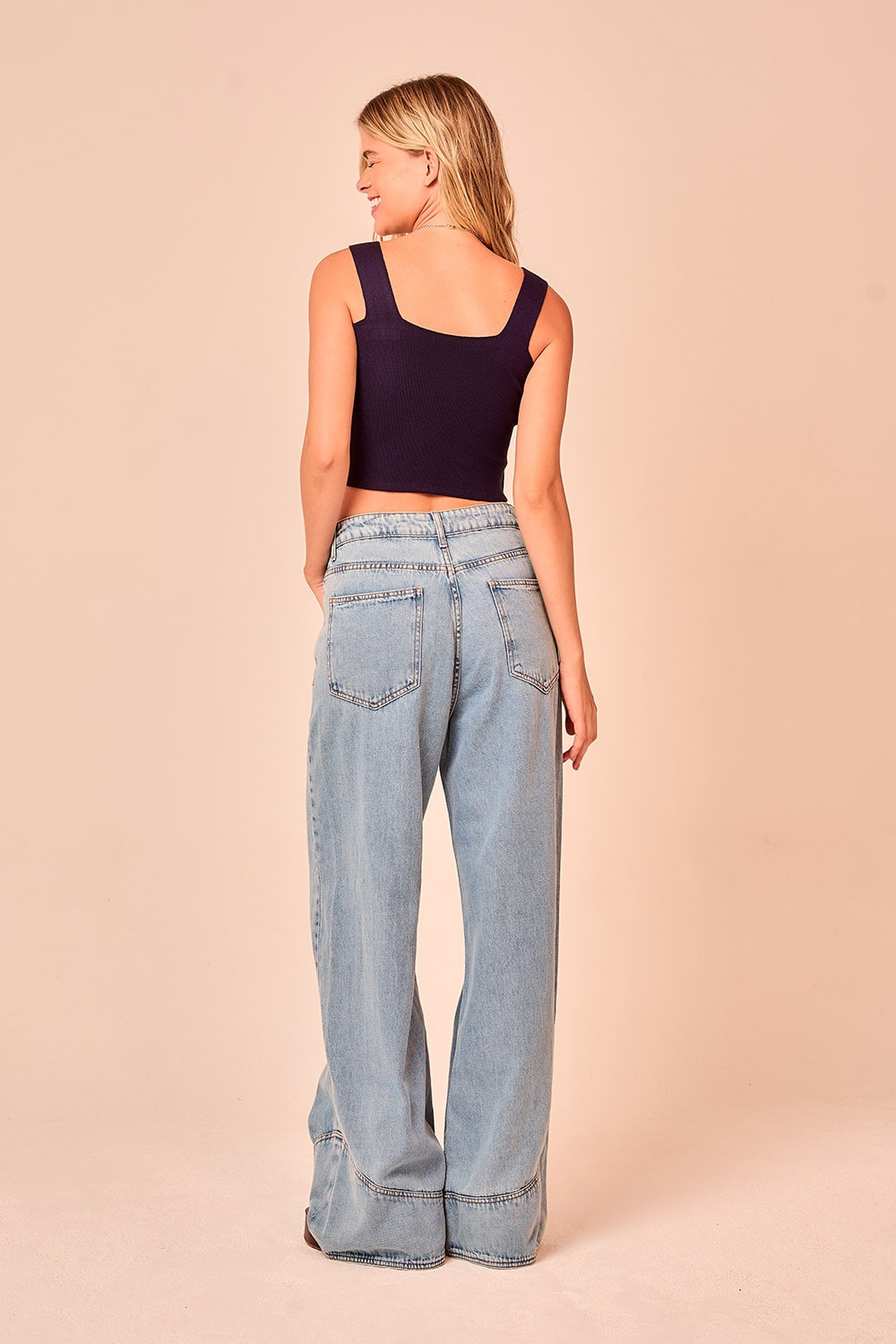 Top Tricot Basic Marinho